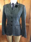 Grey & Black Flecks Gorgeous Show Hunter Jacket With Black Trims Adults Sizes 10 & 14 Only(360)