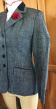 Grey & Black Flecks Gorgeous Show Hunter Jacket With Black Trims Adults Sizes 10 & 14 Only(360)