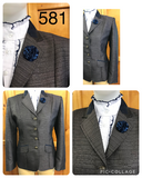 Browny/ Aubergine "NEW" Faint Check Gorgeous Show Hunter Jacket Adults Size's: 10 & 18 Only  581