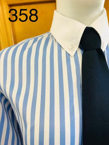 Clearance Sky Blue & White Striped Tie Shirts Adults Size 20 ONLY (358)