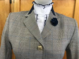 Navy, Grey & Cream Show Hunter Jacket 3 Buttons With Navy Trims (531)