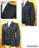 Navy & Tan Stunning "NEW" Show Hunter Jacket Adults Size 10 Only (570)