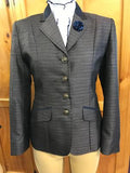 Browny/ Aubergine "NEW" Faint Check Gorgeous Show Hunter Jacket Adults Size's: 10 & 18 Only  581