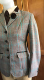 Brown, Cream & Teal Check Show Hunter Jacket With Brown Trims Adults (361)