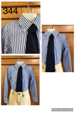 CLEARANCE Royal Blue (Light) & White Striped Childs Tie Shirts Size's 4, 6 & 10 Only (344)