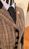 Beige Check With 4 Buttons With Black  Trims (503)