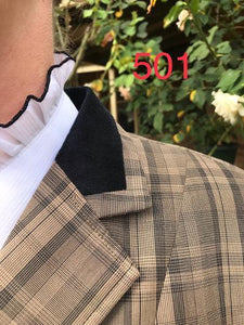 Beige Check With 3 Buttons With Black  Trims (501)