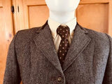 Brown & Cream Mediumweight Wool With Brown Suede Trims (508)