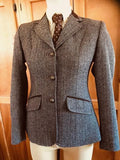 Brown & Cream Mediumweight Wool With Brown Suede Trims (508)