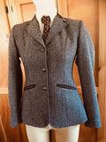 Brown & Cream Mediumweight Wool With Brown Suede Trims (508)