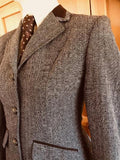 Brown & Cream Mediumweight Wool With Brown Suede Trims (508)