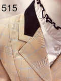 Cream & Pale Blue Check With 4 Buttons With Navy Trims Childs (515)