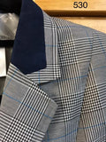 Navy, Grey & Cream Show Hunter Jacket 4 Buttons With Navy Trims Adults (530)