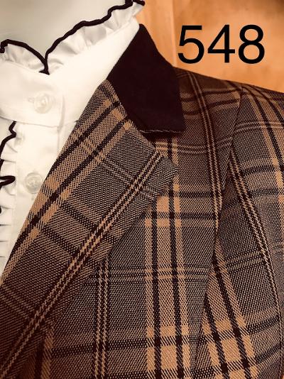 Brown & Dark Cream Check Stunning Show Hunter Jacket Childs 548