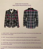 Navy, Red Collar, Pocket & Cuff Trims SUPER Smart Adults Show Jacket (024)