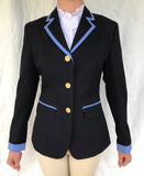 Navy, Sky Blue Collar, Pocket & Cuff Trims SUPER Smart Adults Show Jacket (097)