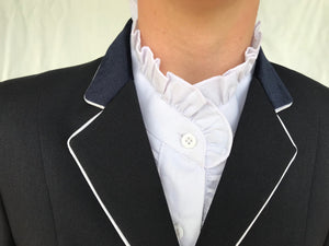 Navy Open Jacket With Full White Trim Down The front. Adults (041)