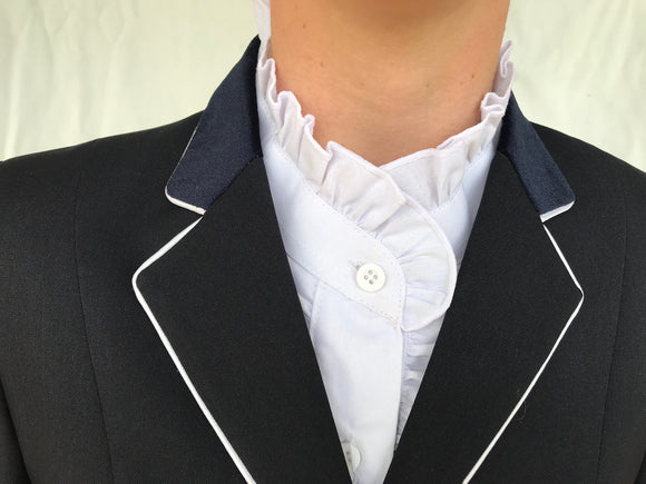 Navy Open Jacket With Full White Trim Down The front. Adults (041)