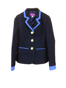 Navy, Pale Blue Collar, Pocket & Cuff Trims SUPER Smart Childs Show Jacket (161)