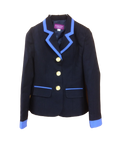 Navy, Pale Blue Collar, Pocket & Cuff Trims SUPER Smart Childs Show Jacket (161)