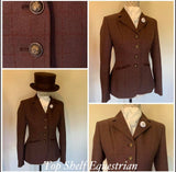 Chocolate Brown Almost Self Check Show Hunter Jacket With Brown Trims Childs (510)