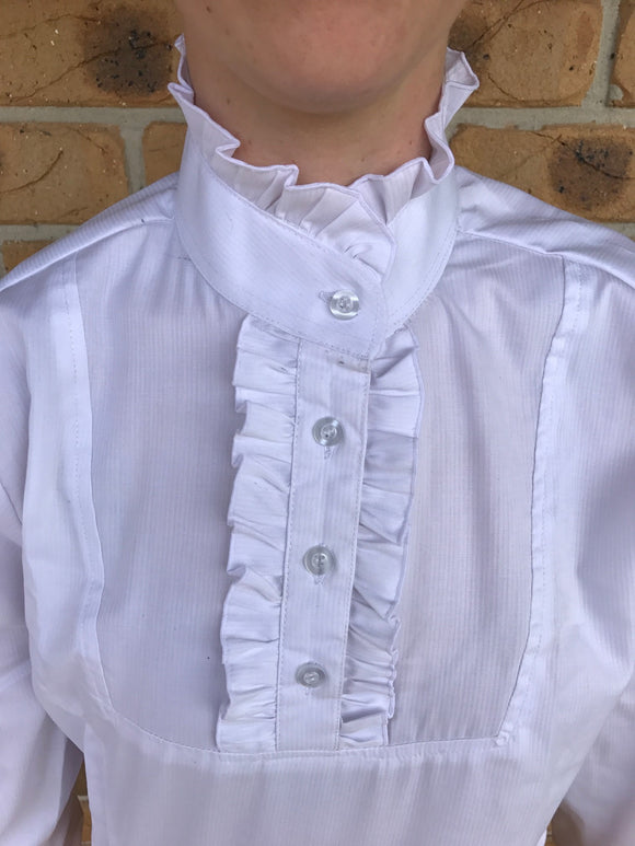 Ruffled Long Sleeve Adults Double Cuffed Shirt (342)