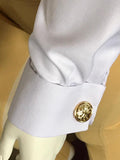 Ruffled Long Sleeve Adults Double Cuffed Shirt (342)