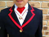 Navy, Red Collar, Pocket & Cuff Trims SUPER Smart Childs Show Jacket (160)