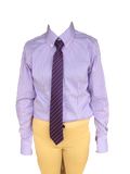 CLEARANCE Mauve & White Striped Tie Shirts Adults Size 8 ONLY (332)