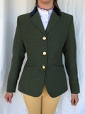 Olive (Darker) Show Hunter Jacket With Navy Velvet Trims Childs (065)
