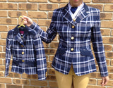 Navy, Grey & White Show Hunter Jacket Childs (268)