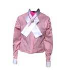 Clearance Pink & White Striped Stock/ Ratcatcher Shirt With White Cuffs & Collar Adults (310)