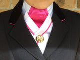 Navy With Fine Hot Pink Trims Open Or Dressage Jacket Adults (085)