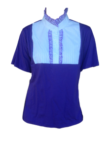 CLEARANCE Purple Ruffled T shirt With White Front & Mauve Ruffles STUNNING Adults (206)