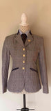 Navy, Grey & Cream Show Hunter Jacket 4 Buttons With Navy Trims Adults (530)