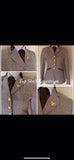 Navy, Grey & Cream Show Hunter Jacket 4 Buttons With Navy Trims Adults (530)