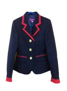 Navy, Red Collar, Pocket & Cuff Trims SUPER Smart Childs Show Jacket (160)