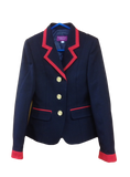 Navy, Red Collar, Pocket & Cuff Trims SUPER Smart Childs Show Jacket (160)