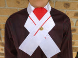 CLEARANCE Dark Grey, Black, Red & Striped Stock/ Ratcatcher Shirt White Trims (323) (Long Sleeve) Adults