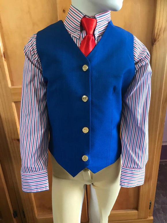 XMAS SPECIAL Waistcoat, Shirt & Tie Set Childs Royal (216)