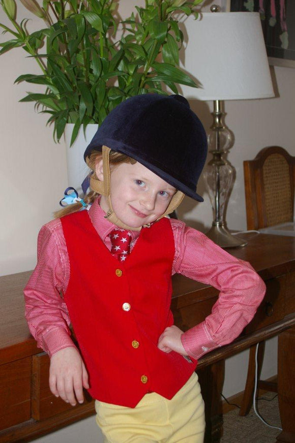 Red Traditional Waistcoats Childs (094)