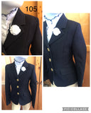 Navy Plain Open Or Dressage Jackets With No Trims Childrens (105)