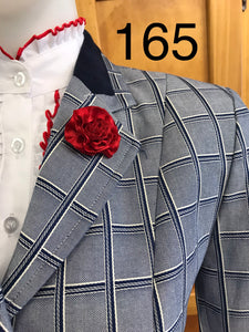 Navy, Cream & Grey Show Hunter Jacket With Navy Trims Adults (165)