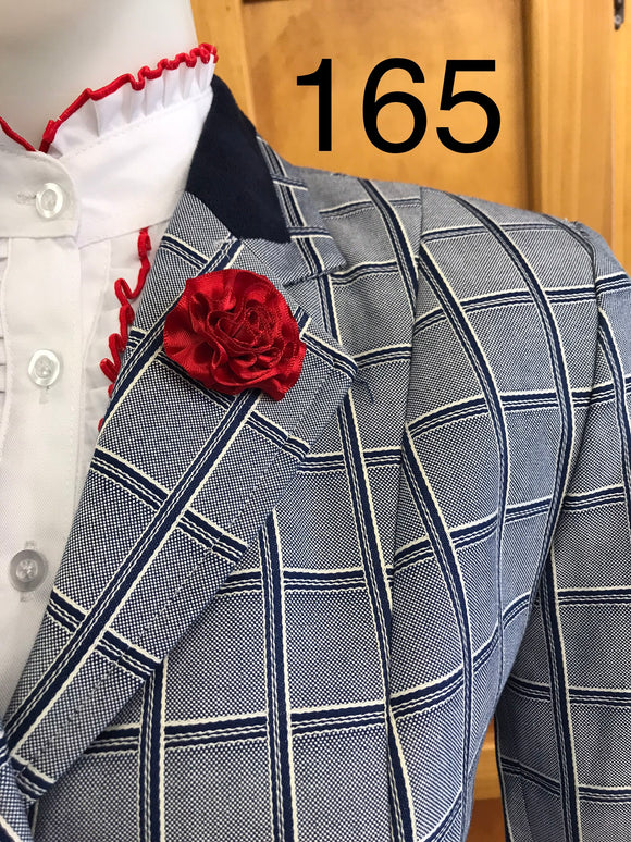 Navy, Cream & Grey Show Hunter Jacket With Navy Trims Adults (165)