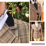 Beige Check With 3 Buttons With Black  Trims (501)