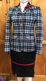 Navy, Red, Pale Blue & Cream Check WOW Factor Show Hunter Jacket Adults (129)