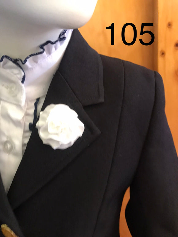 Navy Plain Open Or Dressage Jackets With No Trims Childrens (105)
