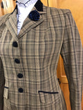 Beige Check With 4 Buttons With Navy Trims (504)