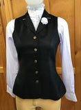 HRCAV Black Shiny Longline Vests Adults (153)