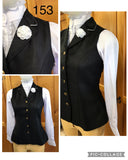 HRCAV Black Shiny Longline Vests Adults (153)